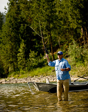 Angler is Fly Fishing