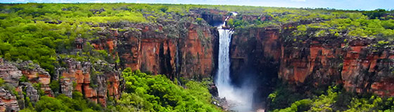 Kakadu National Park Waterfall, Australia.