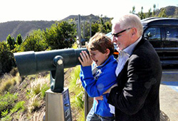 Ali and Terry Garnett with Telescope in Los Angeles