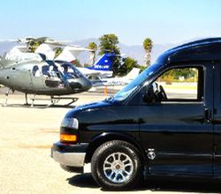 Helicopter and Car in Los Angeles