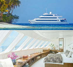 The Four Seasons Explorer Catamaran and Stateroom