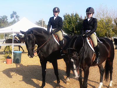 Katrina and Morgan on Horseback