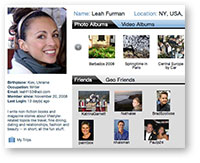 The Community Page is where you interact with friends on the site.