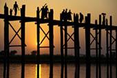 U Bien Bridge at Sunset by William Grisaitis